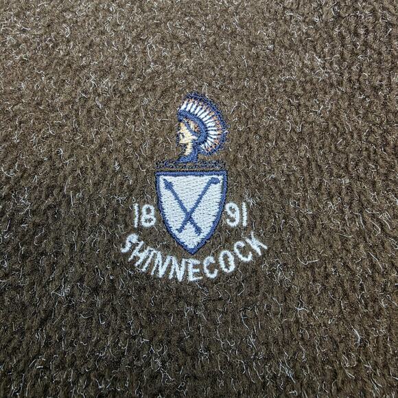 Straight Down Vest Womens XL Brown Fleece Shinnecock Golf 1891 Full Zip Pockets - Picture 9 of 16